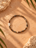 INTI Picture Jasper + Cream Resin Cross Bracelet