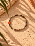INTI Picture Jasper + Orange Resin Cross Bracelet