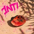INTI 001 hand-painted shell, coral, red and orange with expressive black detailing